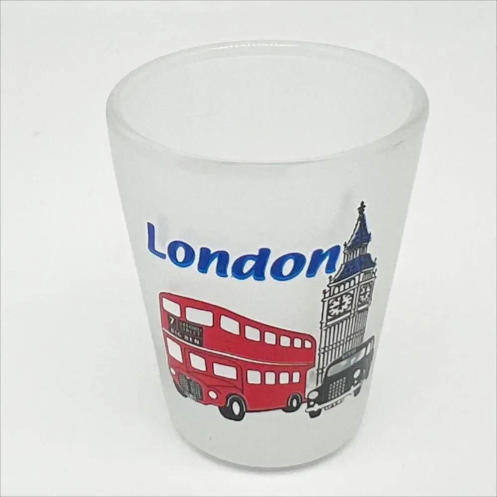 Lot of 2 Europe Souvenir Shot Glasses - London and Scotland